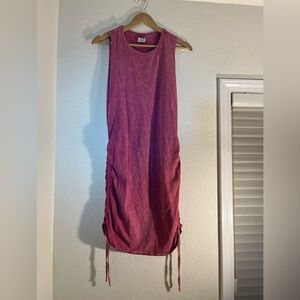 PINK Victoria's Secret Ruched Mini Dress in Berry